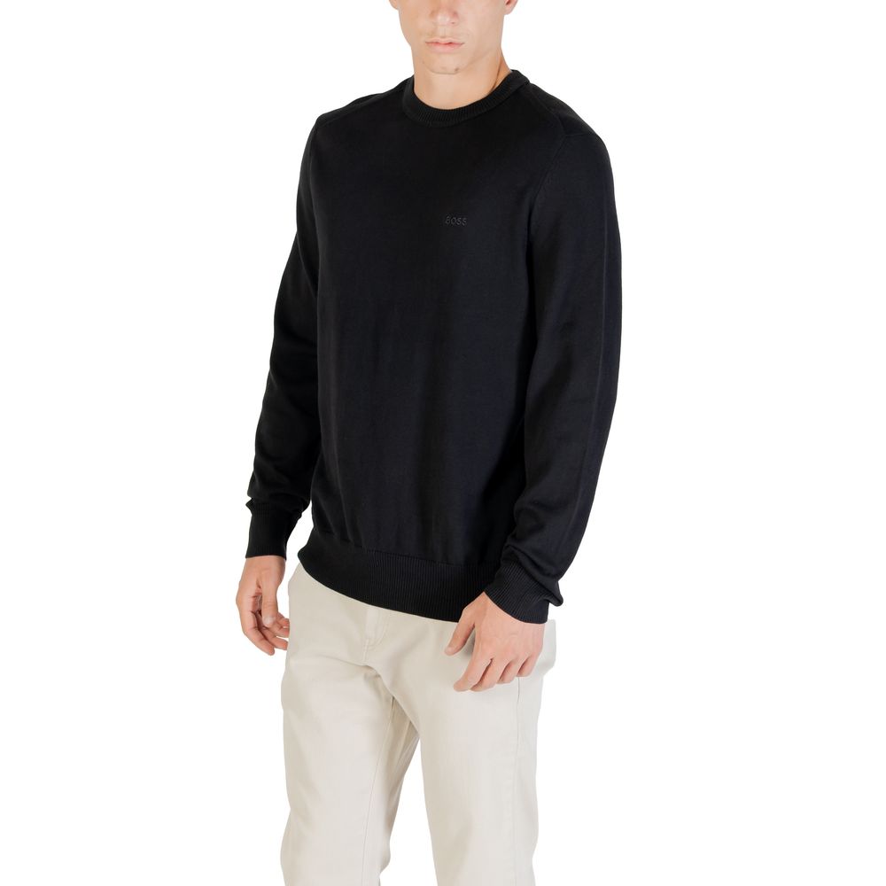 Hugo Boss Black Cotton Sweatshirt for Men