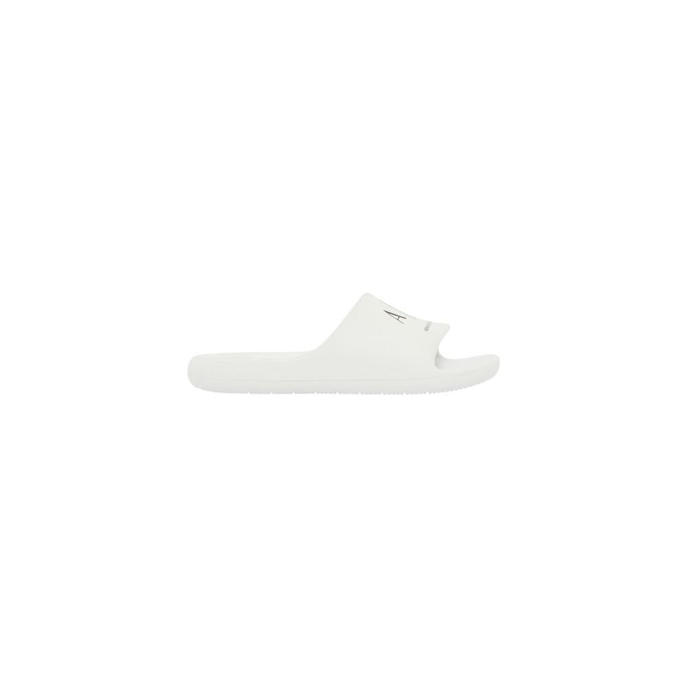 Armani Exchange Black And White Eva Slippers for Men