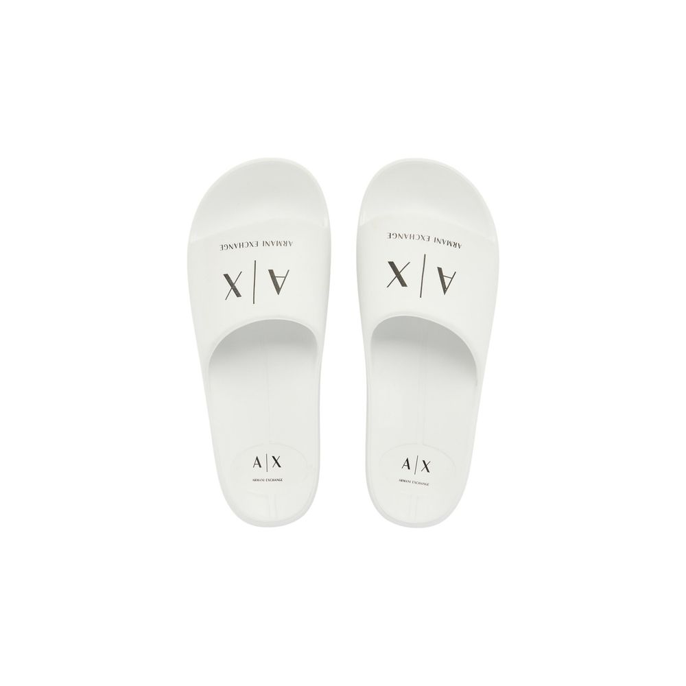 Armani Exchange Black And White Eva Slippers for Men