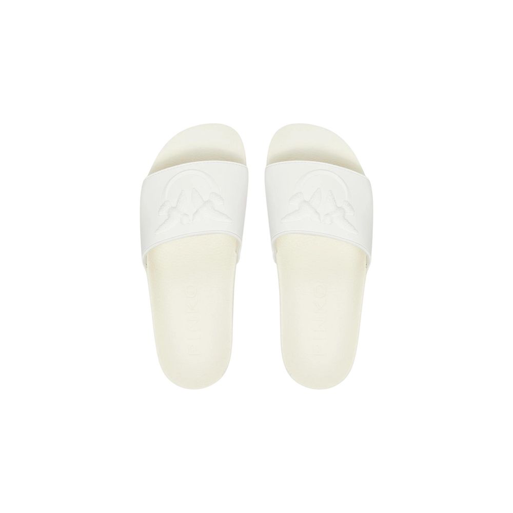 PINKO White PVC Slippers for Women