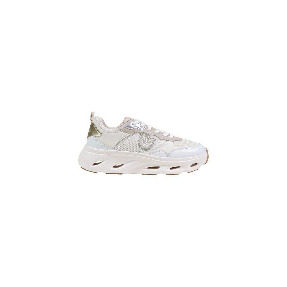 PINKO White Leather Chunky Sneakers for Women