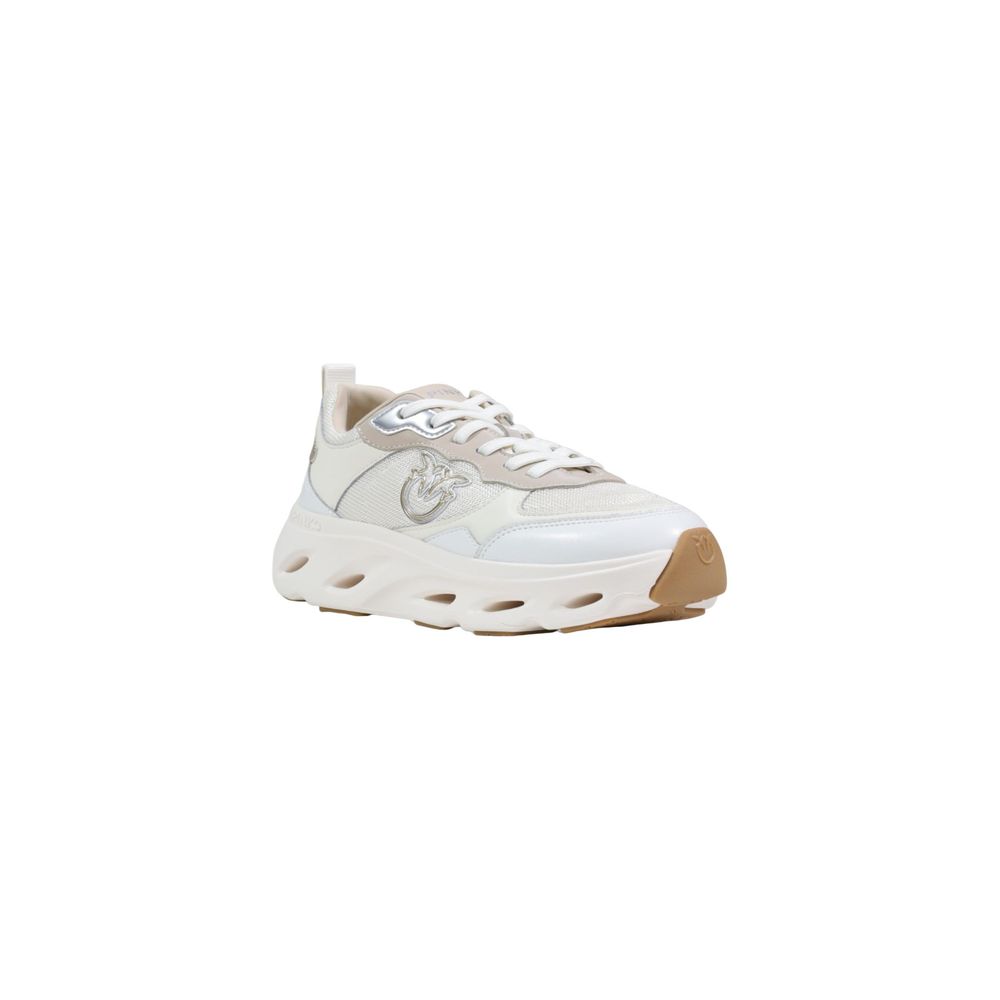 PINKO White Leather Chunky Sneakers for Women