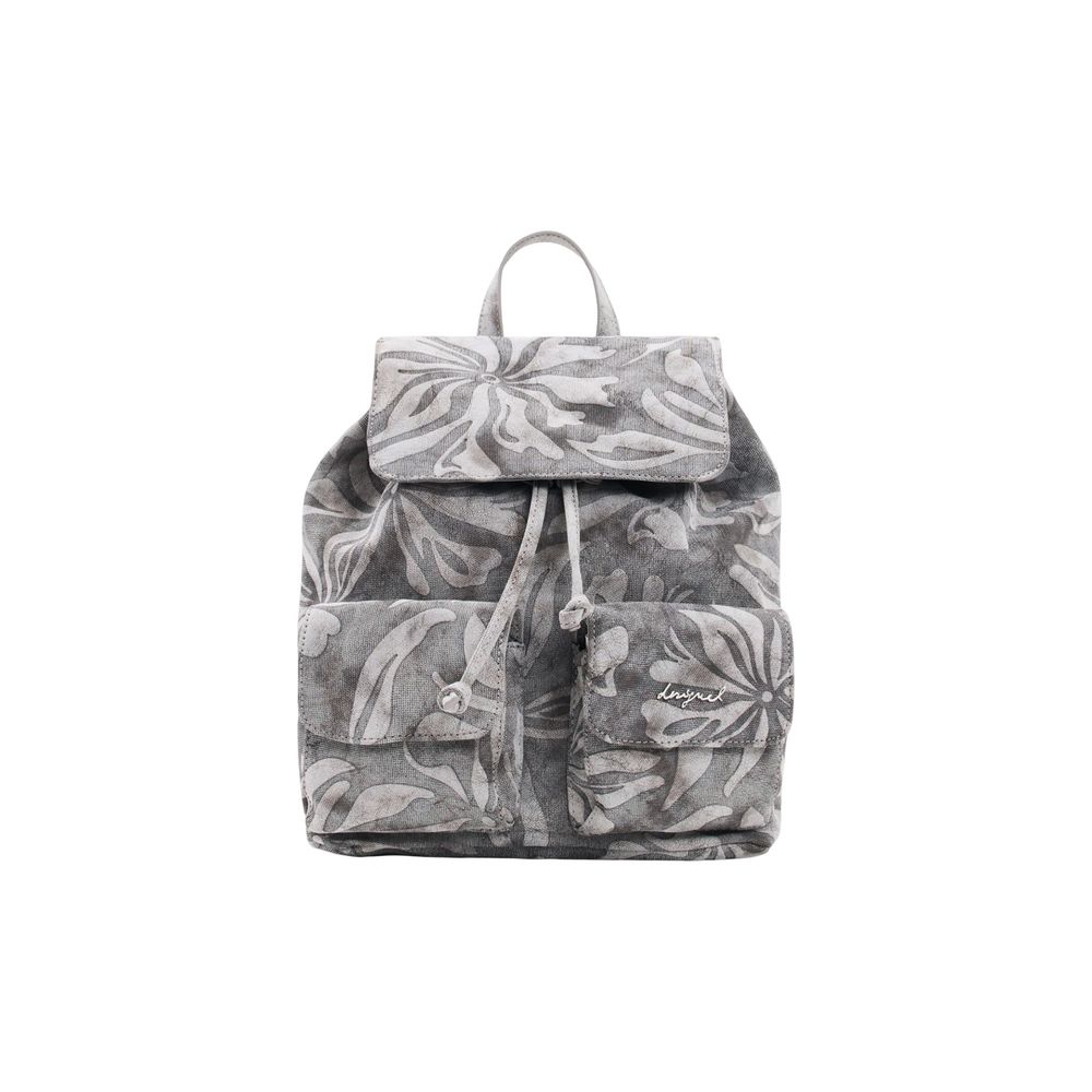 Desigual Gray Cotton Backpack for Women