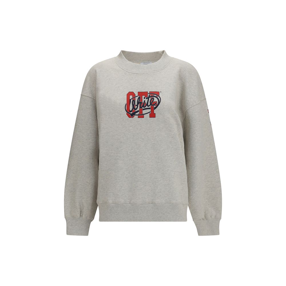 Off-White Gray Cotton Sweatshirt for Women
