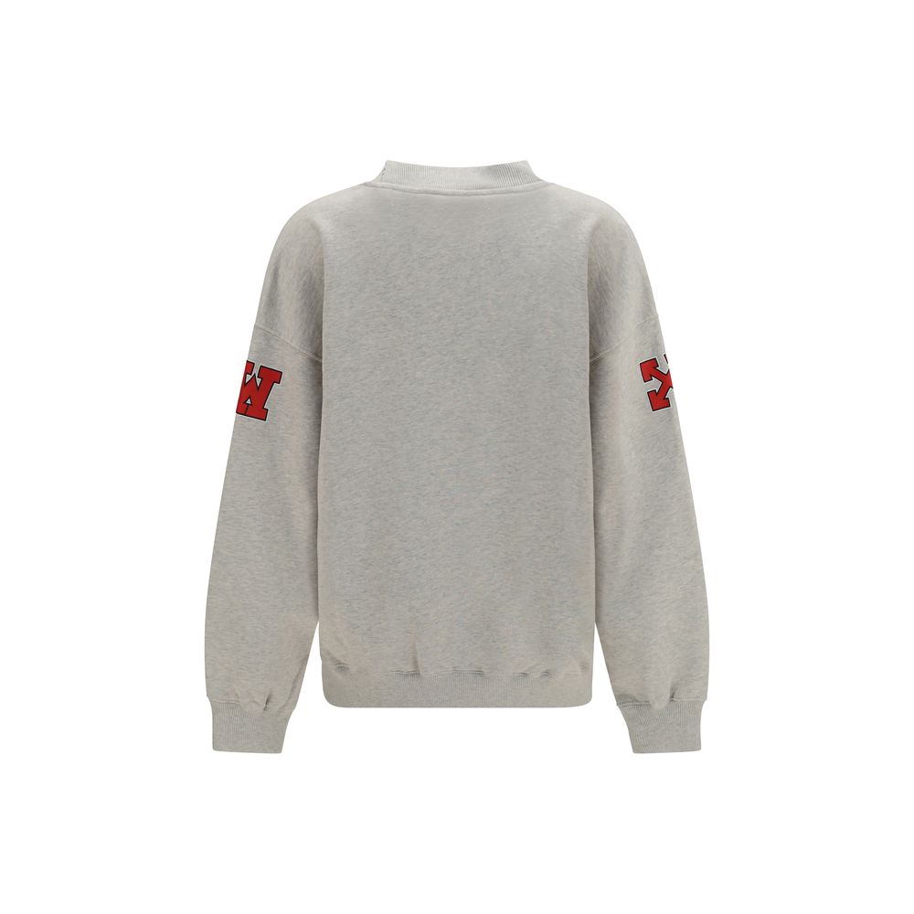 Off-White Gray Cotton Sweatshirt for Women