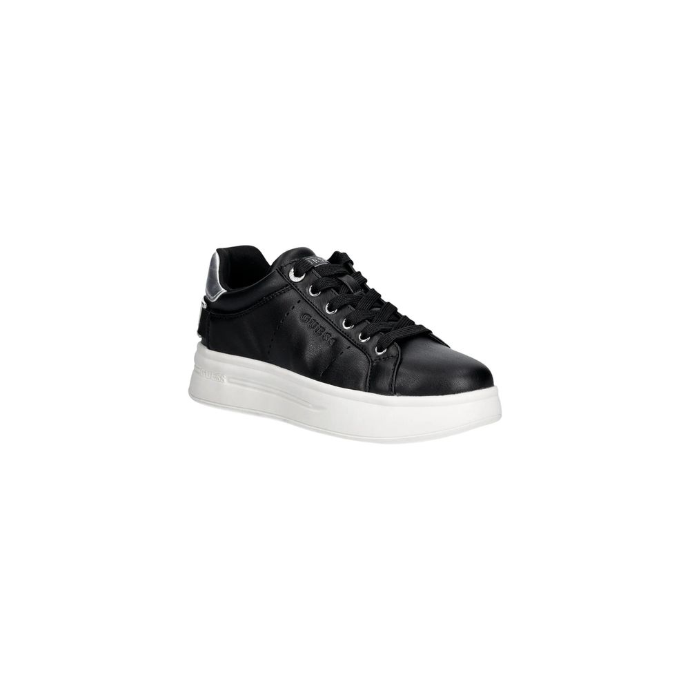 Guess Black Polyethylene Platform Sneakers for Women