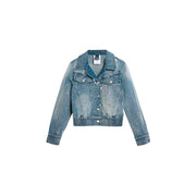 Desigual Blue Elastane Denim Jacket