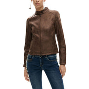 Desigual Brown Polyester Full-Length Jacket