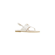 Liu Jo White Leather Flat Sandals