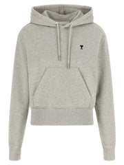 Ami Paris Gray Cotton Sweatshirt