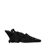 Jacquemus Black Fabric Strap-On Sandals
