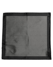 Dolce & Gabbana Black White Patterned Pocket Square Scarf