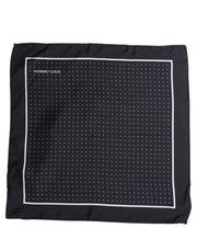 Dolce & Gabbana Blue Silk Polka Dot Handkerchief Pocket Scarf