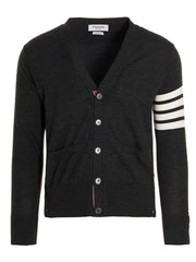 Thom Browne Gray Merino Wool Cardigan