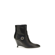 PINKO Black Calf Leather Bos Taurus Ankle Boots for Women