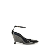 PINKO Black Calf Leather Bos Taurus Platform Pumps