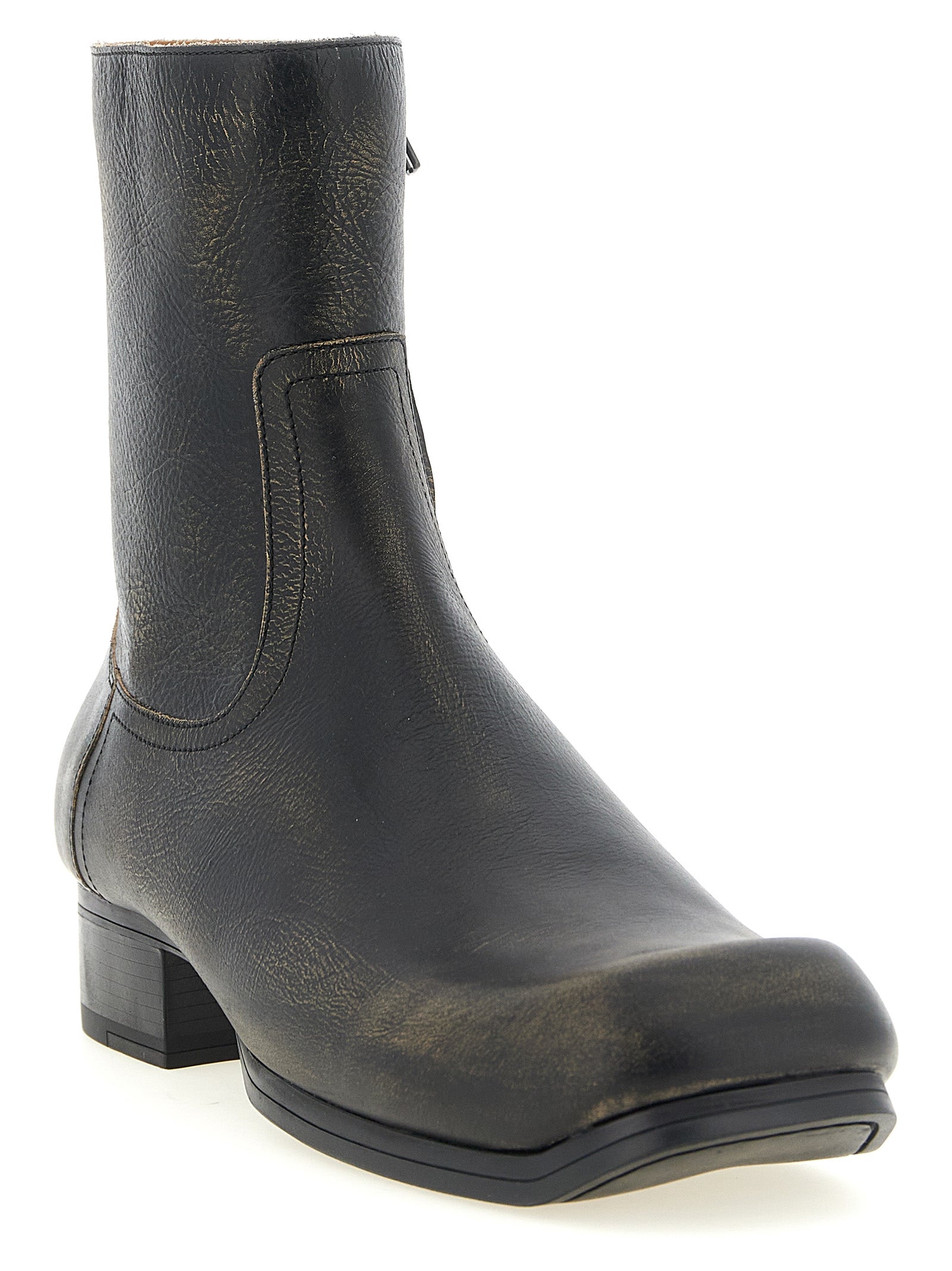 Maison Margiela Black Calfskin Ankle Boots
