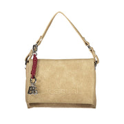Desigual Beige Polyurethane Women's Bag with Removable Strap and Compartments
