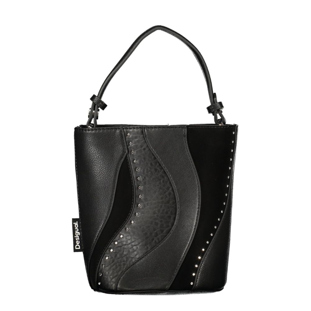 Desigual Nero Poliuretano Women's Bag with Shoulder Strap and Internal Pocket