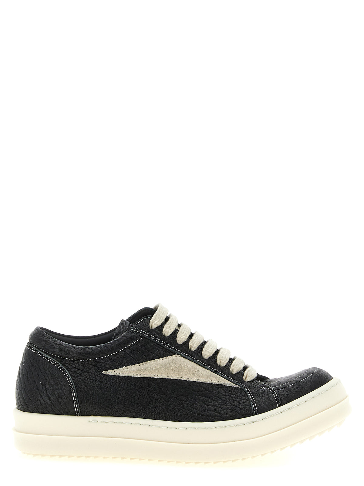 Rick Owens Bicolor Lamb Leather Low Top Sneakers