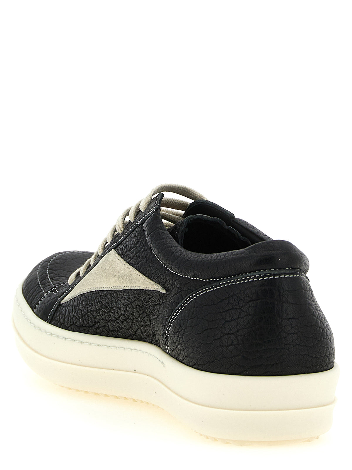 Rick Owens Bicolor Lamb Leather Low Top Sneakers