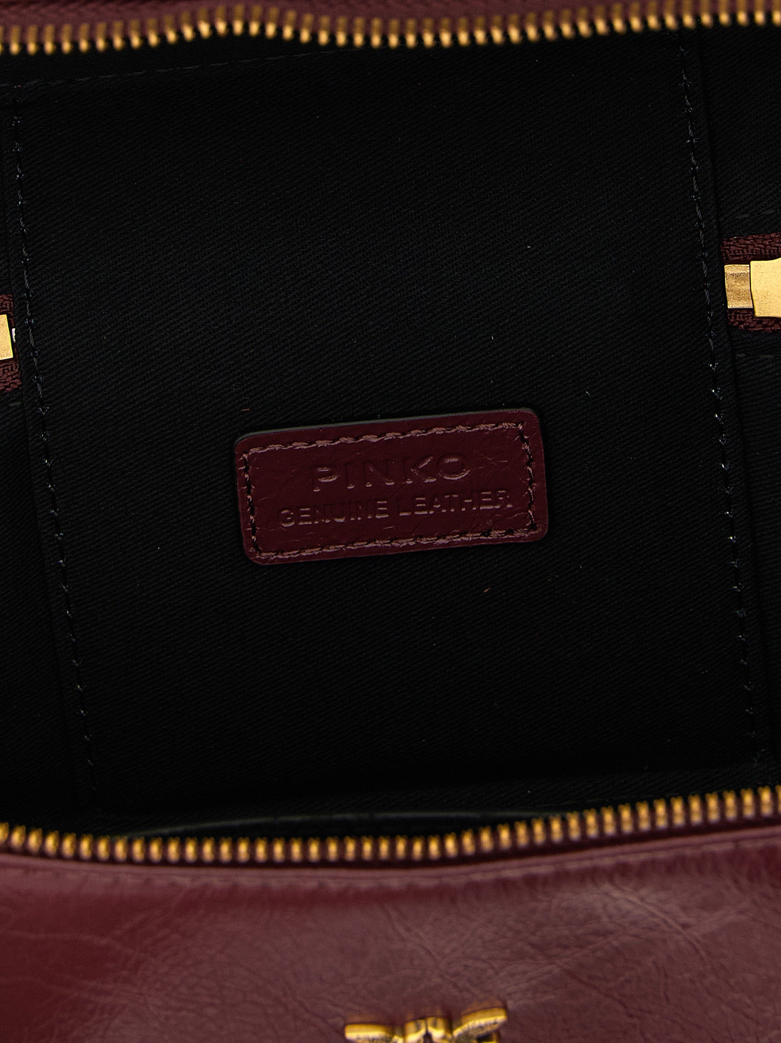 PINKO Bordeaux Calfskin Crossbody Bag