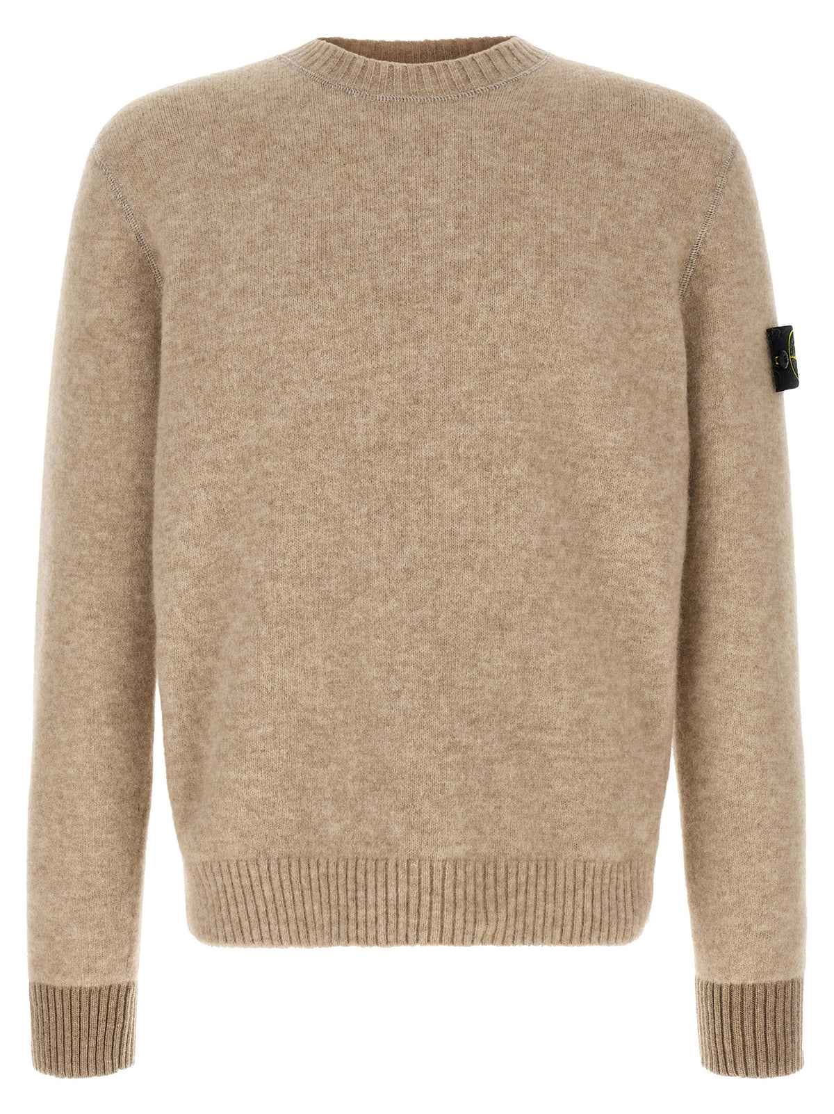 Stone Island Beige Wool Cardigan