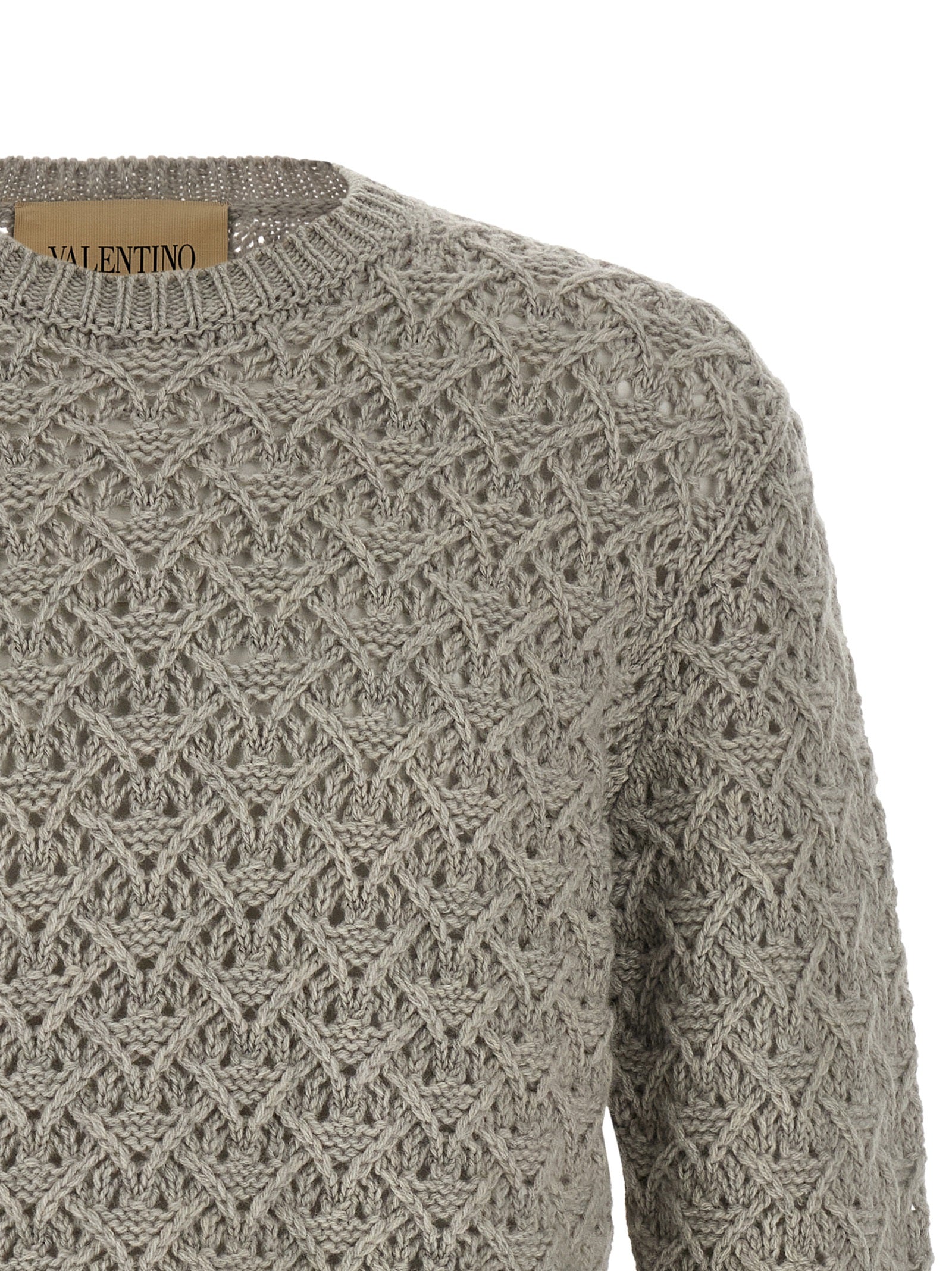 Valentino Garavani Gray Virgin Wool Cardigan