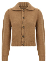 MM6 Maison Margiela Beige Wool Cardigan