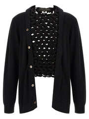 Comme Des Garçons Black Wool Cardigan