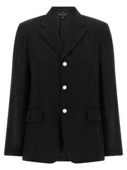 Comme Des Garçons Black Polyester Blazer