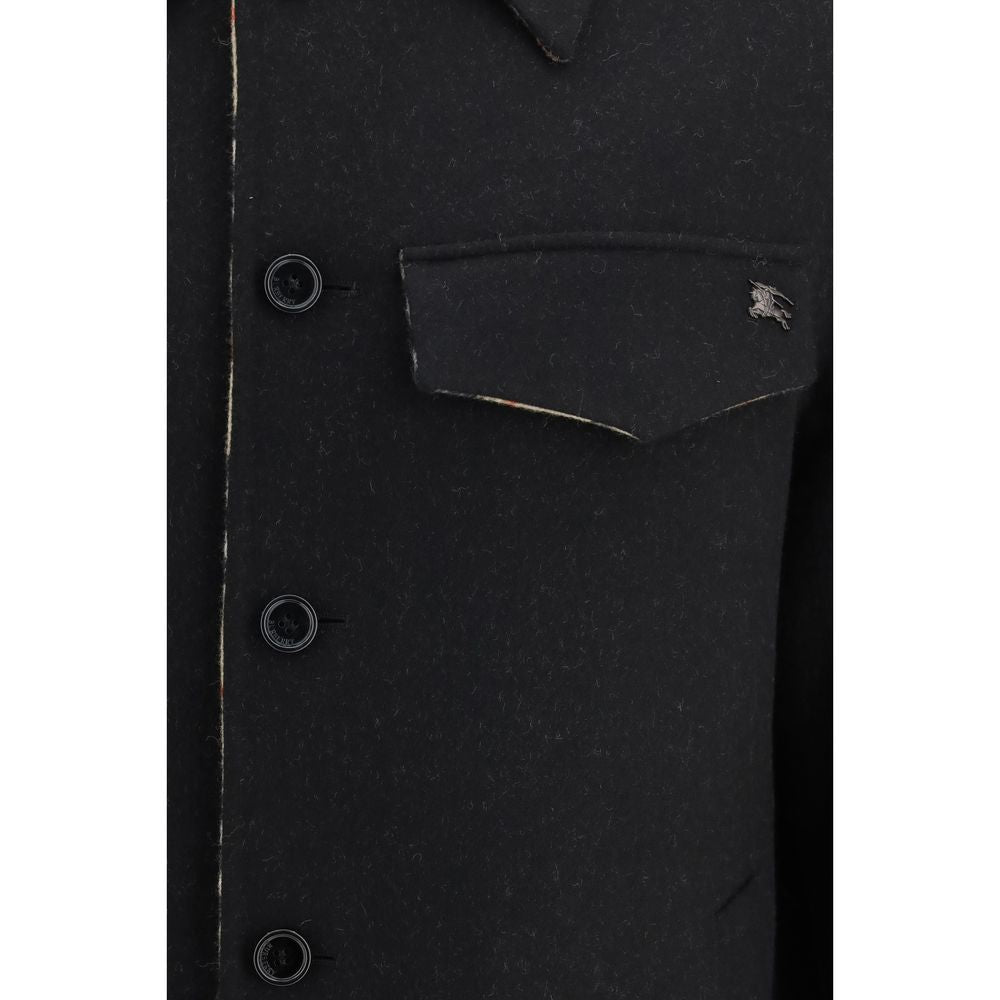 Burberry Black Wool Oves Aries Jacket for Men