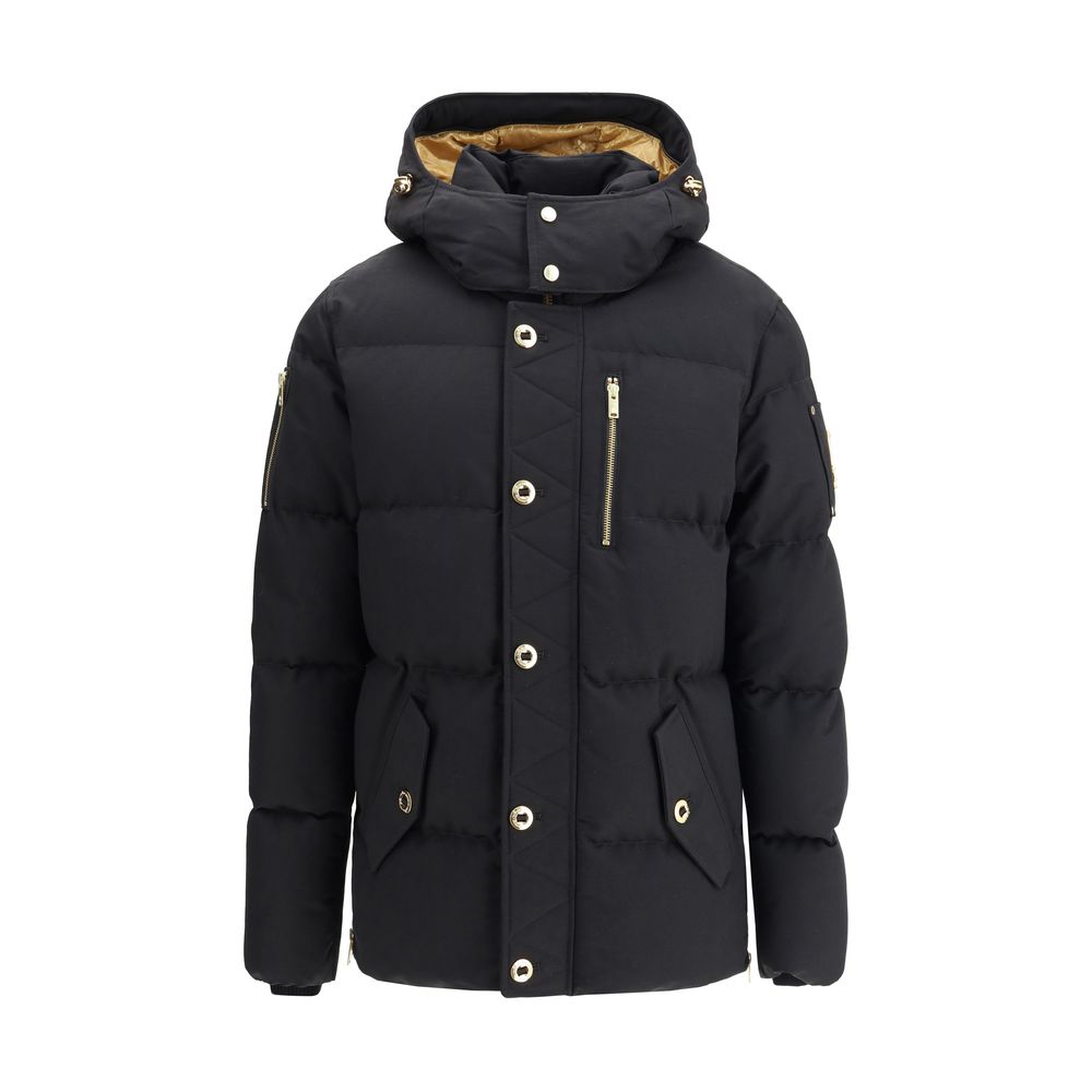 Moose Knuckles Black Cotton Coat for Men