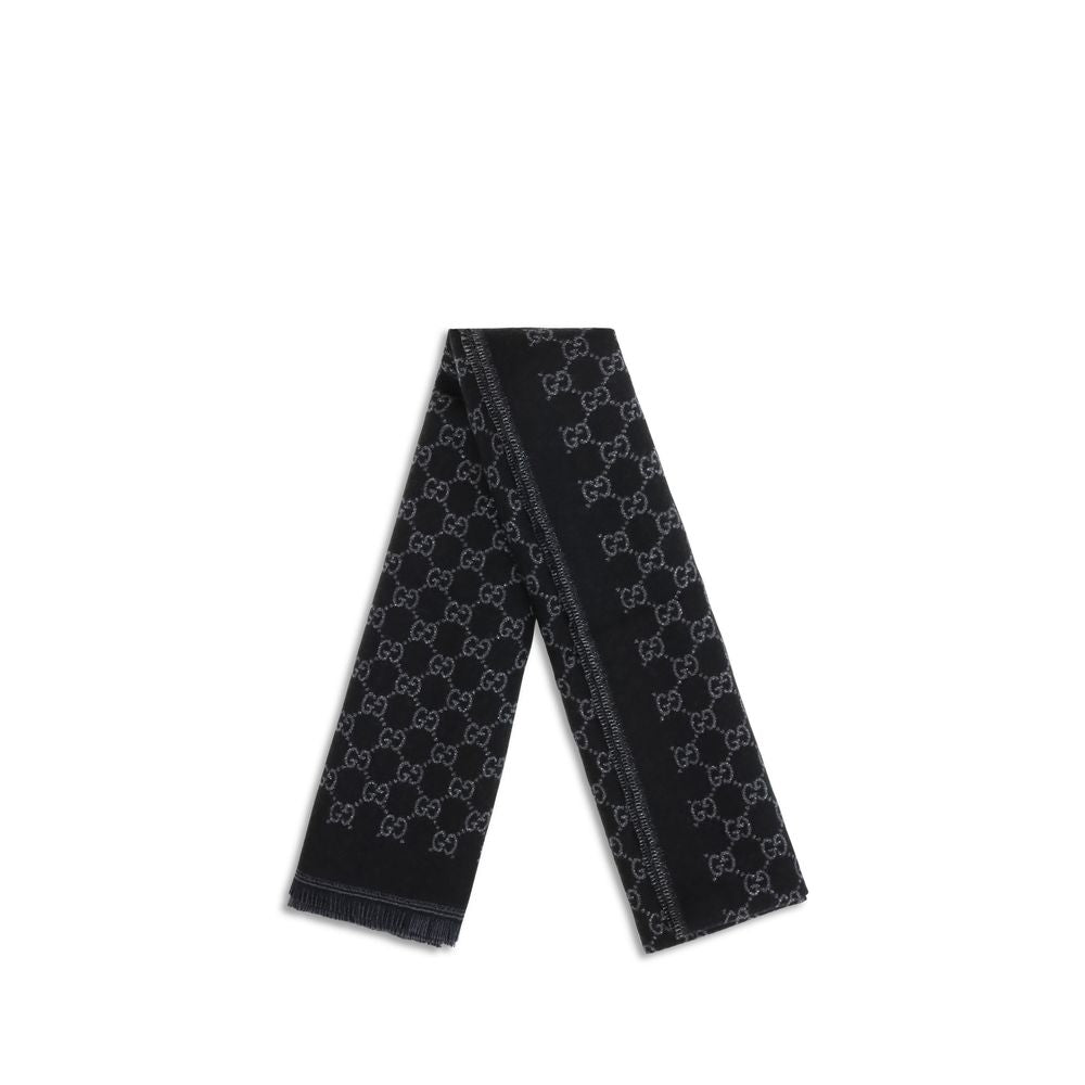 Gucci Black Wool Oves Aries Scarf
