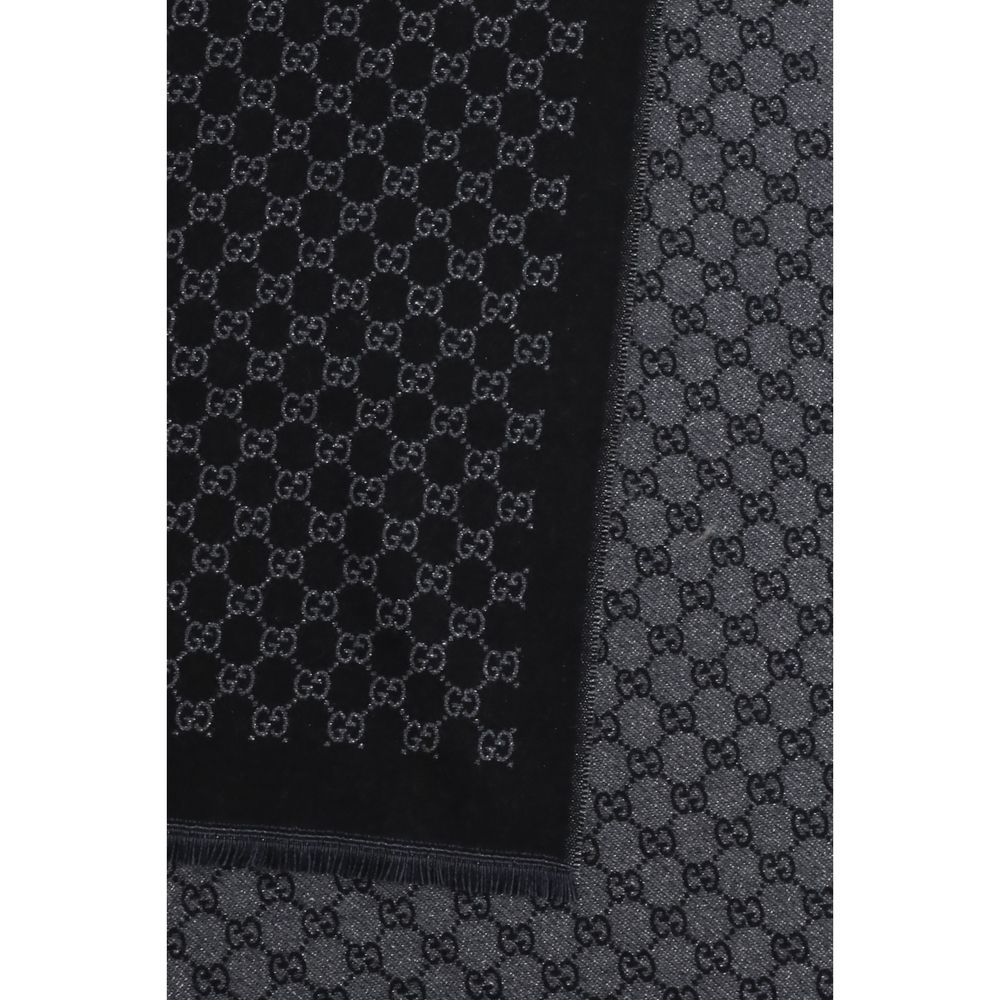 Gucci Black Wool Oves Aries Scarf