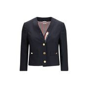 Thom Browne Blue Wool Oves Aries Biker Jacket