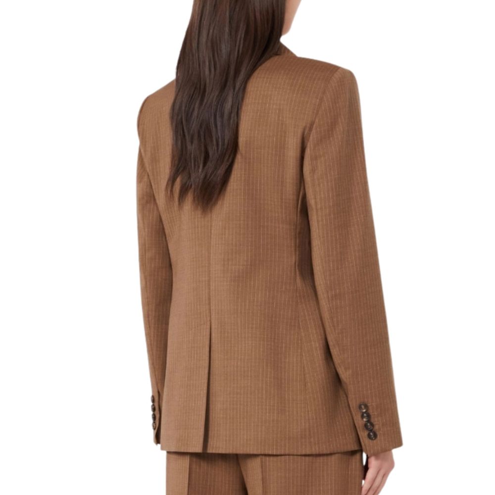 Max Mara Brown Virgin Wool Blazer for Women