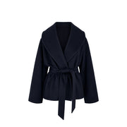 Max Mara Blue Virgin Wool Coat