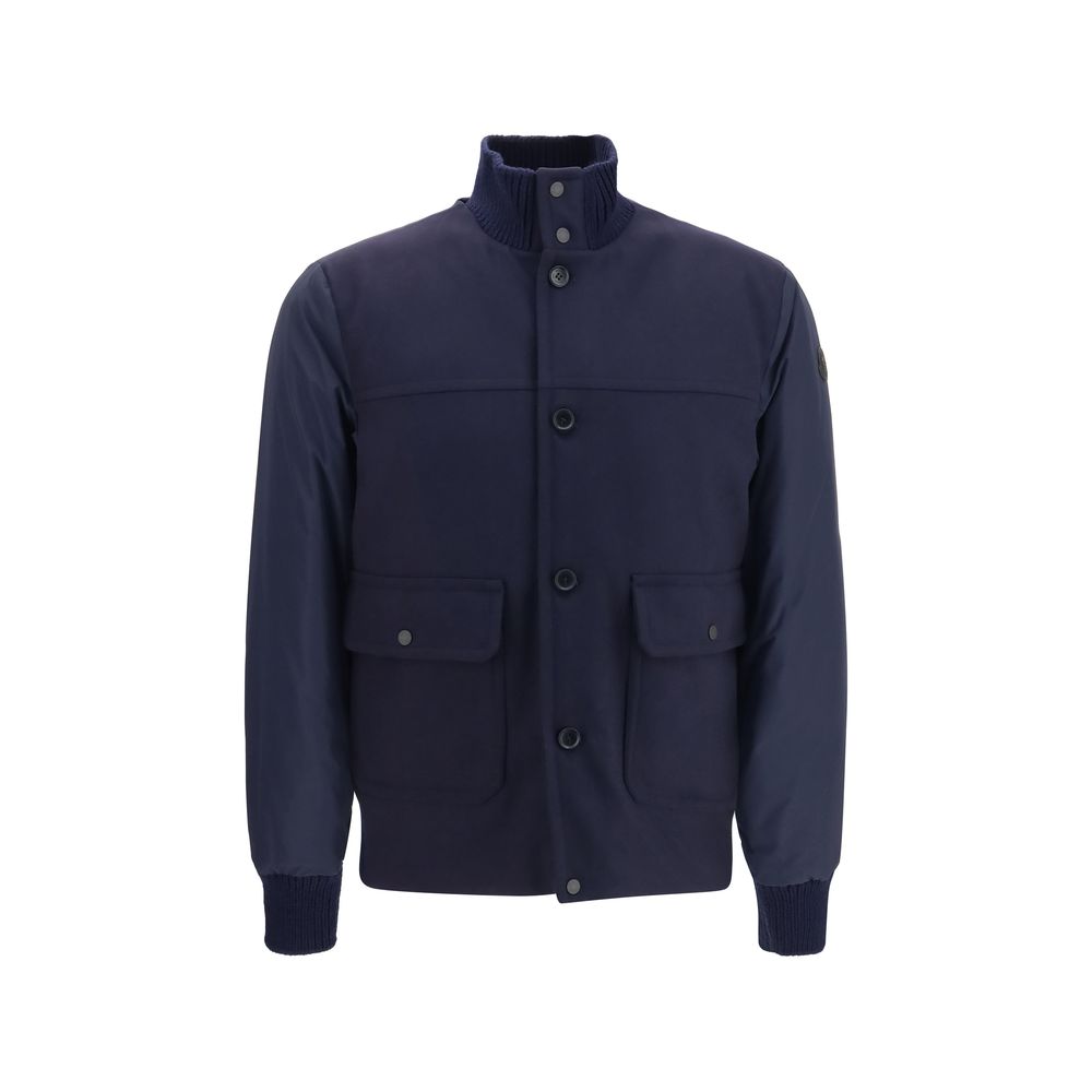 Moncler Blue Wool Oves Aries Sportswear