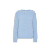 Max Mara Blue Alpaca Leather Sweatshirt
