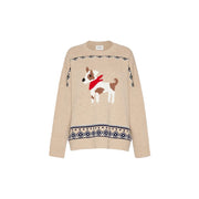 Max Mara Beige Virgin Wool Sweatshirt
