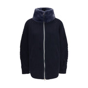 Herno Blue Wool Oves Aries Full-Length Jacket