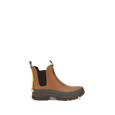 Barbour Brown Rubber Chelsea Boots for Men