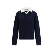 Balenciaga Blue Cotton Sweatshirt