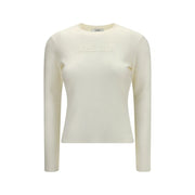 Max Mara White Wool Oves Aries Sweatshirt