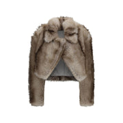 Max Mara Gray Polyester Full-Length Jacket
