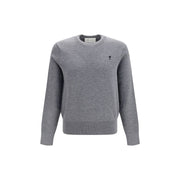 Ami Paris Gray Wool Oves Aries Sweatshirt