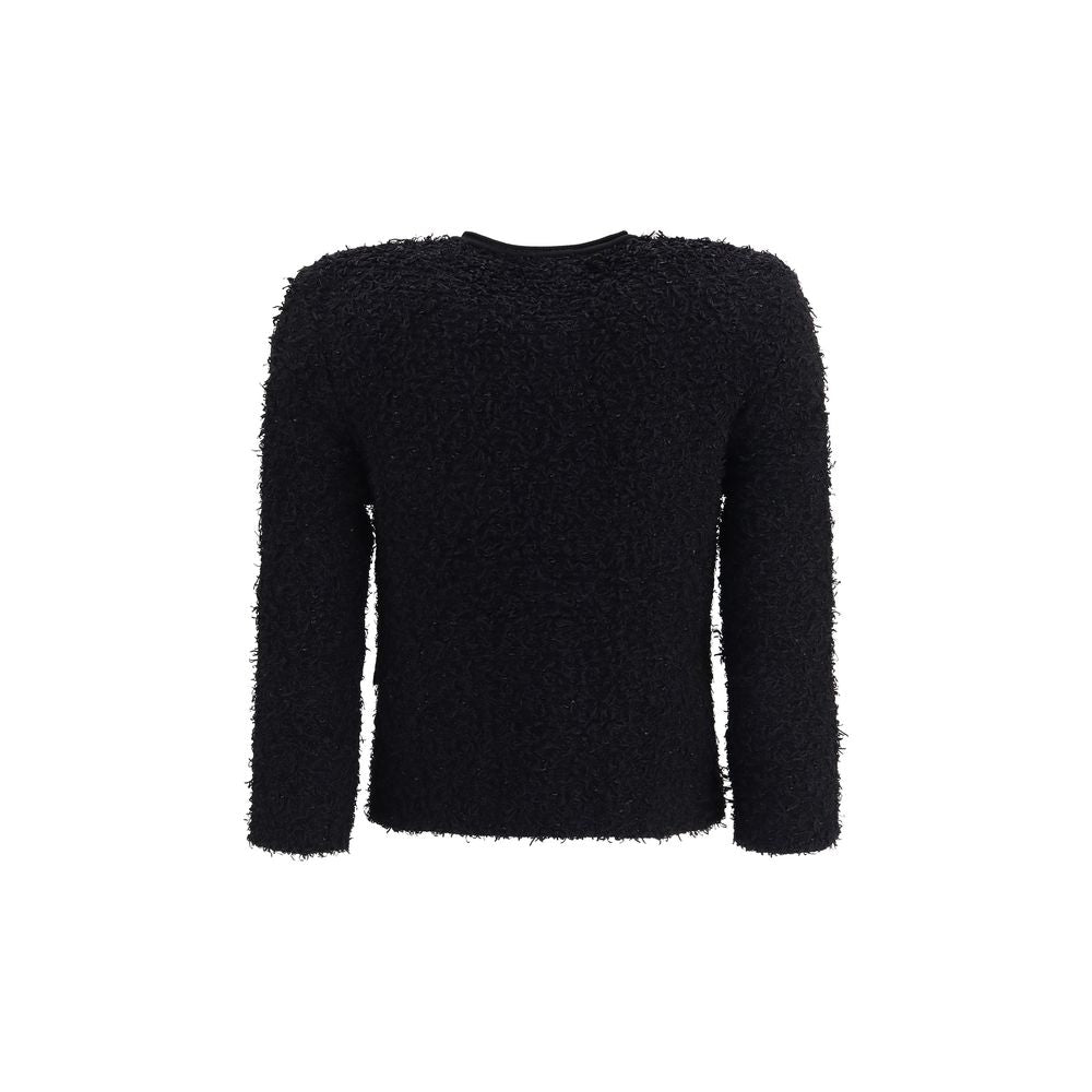 Balmain Black Viscose Full-Length Jacket for Women