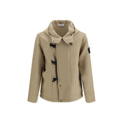Stone Island Beige Wool Oves Aries Full-Length Jacket