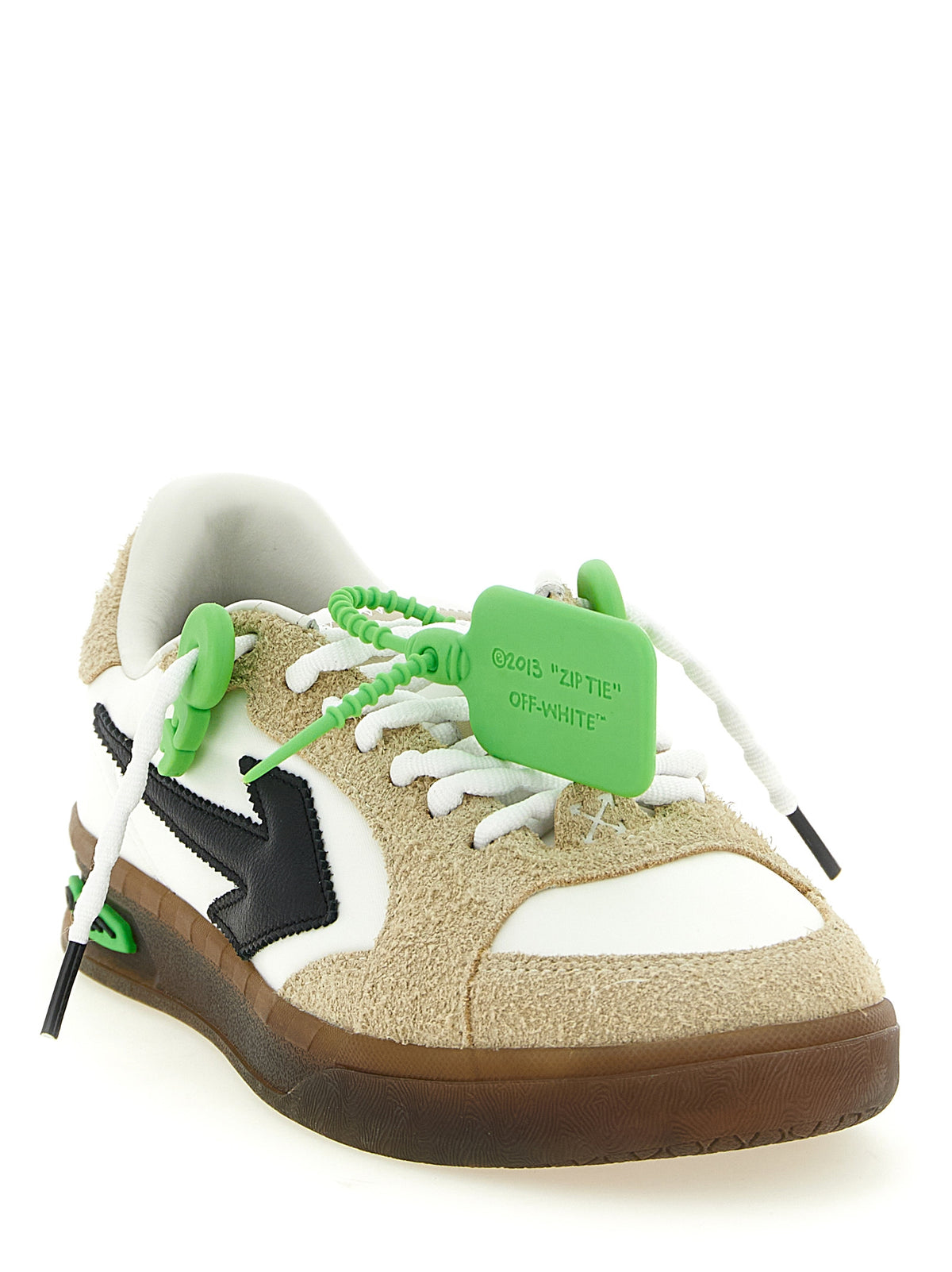 Off-White Multicolor Nylon Athletic Sneakers for Men